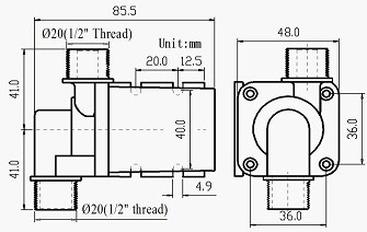 Dc40 Submersible Dc Pump series Dimension and Picture