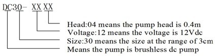 DC30 Submersible Dc Pump Series Mode note