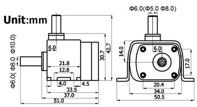 DC30A Series Solar DC Pump Dimension and Picture