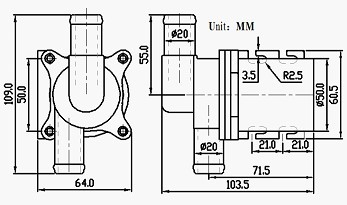 DC50D Solar DC Pump Series Dimension and Picture