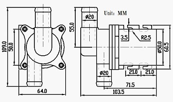 DC50D Solar DC Pump Series Dimension and Picture