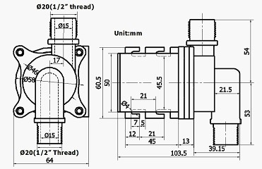 DC50C Submersible Dc Pump Series Dimension and Picture